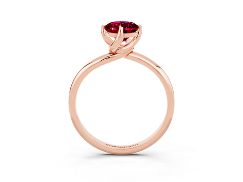 Rose gold Oval Cut Garnet Solitaire Engagement Ring with Four-Prong Setting and Classic Band_15