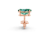 Rose gold Oval Cut Green Sapphire Stud Earrings_32