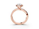 Rose gold Oval Cut Halo Split Shank Prong Setting Ring_27