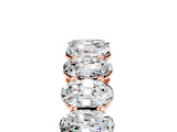 Rose gold Oval Cut Moissanite Eternity Band with Shared Prong Setting_5