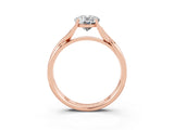 Rose gold Oval Cut Moissanite Solitaire Twist Band Prong Setting Ring_39