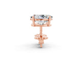 Rose gold Oval Cut Moissanite Stud Earrings_20