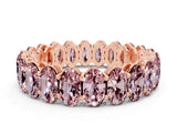Rose gold Oval Cut Morganite Eternity Band with Shared Prong Setting