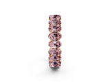 Rose gold Oval Cut Morganite Eternity Band with Shared Prong Setting_2