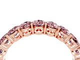Rose gold Oval Cut Morganite Eternity Band with Shared Prong Setting_4