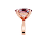 Rose gold Oval Cut Morganite Solitaire Engagement Ring with Classic Band and Four-Prong Setting_29