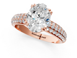 Rose gold Oval Cut Pave Diamond Engagement Ring with Channel Set Band and Four-Prong Setting_20