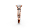 Rose gold Oval Cut Pave Diamond Engagement Ring with Channel Set Band and Four-Prong Setting_21