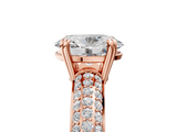 Rose gold Oval Cut Pave Diamond Engagement Ring with Channel Set Band and Four-Prong Setting_24