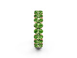 Rose gold Oval Cut Peridot Eternity Band with Shared Prong Setting_2
