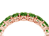 Rose gold Oval Cut Peridot Eternity Band with Shared Prong Setting_4