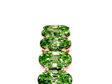 Rose gold Oval Cut Peridot Eternity Band with Shared Prong Setting_5