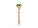 Rose gold Oval Cut Peridot Solitaire Engagement Ring with Classic Band and Four-Prong Setting_26