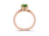 Rose gold Oval Cut Peridot Solitaire Engagement Ring with Classic Band and Four-Prong Setting_27