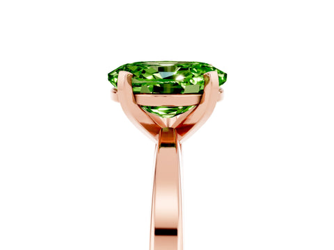 Rose gold Oval Cut Peridot Solitaire Engagement Ring with Classic Band and Four-Prong Setting_29
