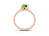Rose gold Oval Cut Peridot Solitaire Ring with Flower Prong Setting and Classic Band_39
