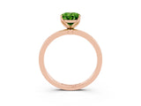 Rose gold Oval Cut Peridot Solitaire Ring with Thin Band and Prong Setting_27