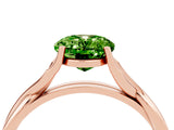 Rose gold Oval Cut Peridot Solitaire Twist Band Prong Setting Ring_40