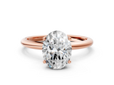 Rose gold Oval Cut Solitaire Engagement Ring with Four-Prong Setting and Classic Band_40
