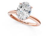 Rose gold Oval Cut Solitaire Engagement Ring with Four-Prong Setting and Classic Band_41