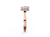 Rose gold Oval Cut Solitaire Engagement Ring with Four-Prong Setting on a Classic Band_38