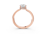 Rose gold Oval Cut Solitaire Engagement Ring with Four-Prong Setting on a Classic Band_39