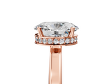Rose gold Oval Cut Solitaire Engagement Ring with Four-Prong Setting on a Classic Band_41