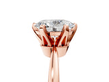 Rose gold Oval Cut Solitaire Engagement Ring with Six-Prong Setting and Tapered Band_8