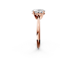 Rose gold Oval Cut Solitaire Ring with Four-Prong Setting on a Classic Band_60