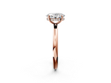 Rose gold Oval Cut Solitaire Ring with Thin Band and Four-Prong Setting_38