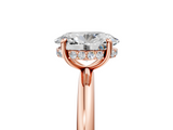 Rose gold Oval Cut Solitaire Ring with Thin Band and Four-Prong Setting_41