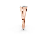 Rose gold Oval Cut Solitaire Tension Set Diamond Ring with Split Shank Band_17