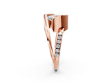 Rose gold Oval Cut Solitaire Tension-Set Diamond Split Shank Ring_17