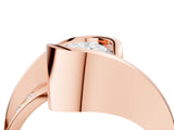Rose gold Oval Cut Solitaire Tension-Set Diamond Split Shank Ring_19