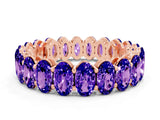 Rose gold Oval Cut Tanzanite Eternity Band with Shared Prong Setting