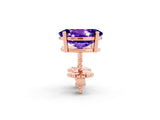 Rose gold Oval Cut Tanzanite Stud Earrings_20