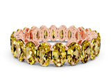 Rose gold Oval Cut Yellow Sapphire Eternity Band with Shared Prong Setting_12