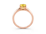 Rose gold Oval Cut Yellow Sapphire Solitaire Engagement Ring with Classic Band and Four-Prong Setting_27