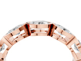 Rose gold Oval Diamond Bezel Set Eternity Wedding Band_4