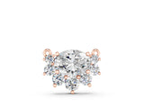 Rose gold Oval Diamond Cluster Pendant with Prong Setting_11