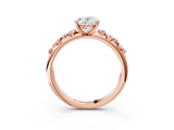 Rose gold Oval Diamond Cluster Prong-Set Solitaire Ring_44