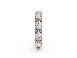 Rose gold Oval Diamond Eternity Wedding Band with Round Diamond Accents_2