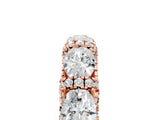 Rose gold Oval Diamond Eternity Wedding Band with Round Diamond Accents_5