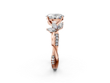 Rose gold Oval Diamond Floral Vine Solitaire Engagement Ring_27
