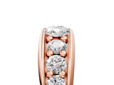 Rose gold Oval Diamond Mens Ring with Round Diamond Accents_5
