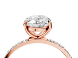 Rose gold Oval Diamond Pavé Band with Six-Prong Setting_19