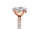 Rose gold Oval Diamond Pavé Band with Six-Prong Setting_20