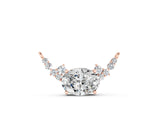 Rose gold Oval Diamond Pendant with Heart Accents and Prong Setting_11