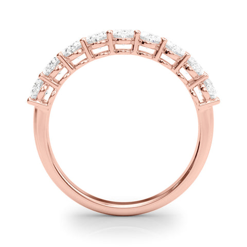 Rose gold Oval Diamond Prong-Set Eternity Band 2