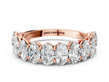 Rose gold Oval Diamond Prong-Set Eternity Band_9